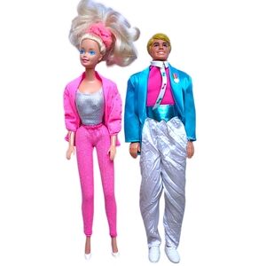 Barbie & The Rockers 1986, Barbie & Ken Set, Vintage 80s Glam, Retro Mattel 2691